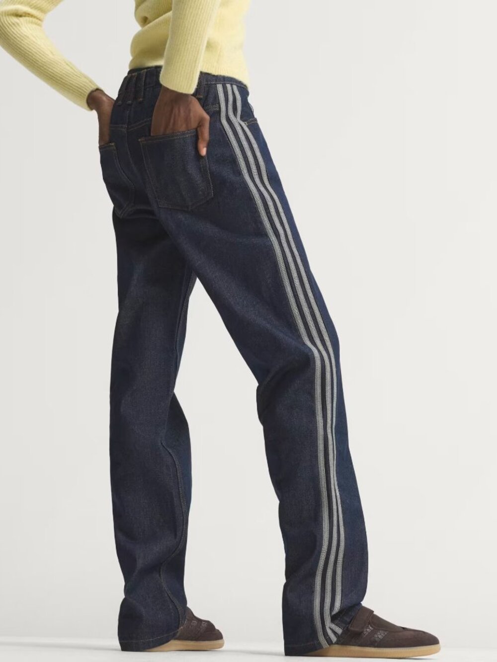 Adidas Firebird Mid rise Straight Denim Pant - 25/32 - NWT - Picture 3 of 3